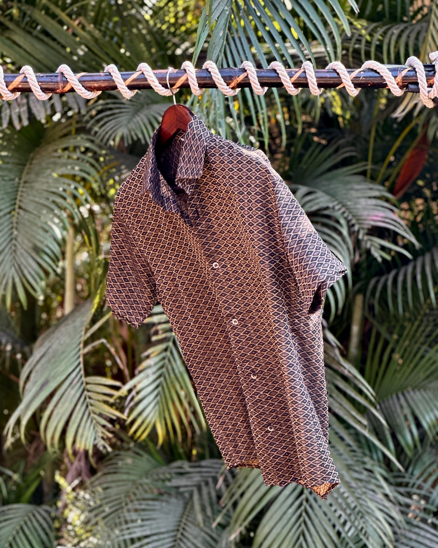 35 Khadi Cotton Black & Golden Daimond