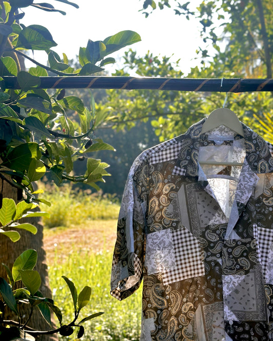65 Brown Bandana Shirt