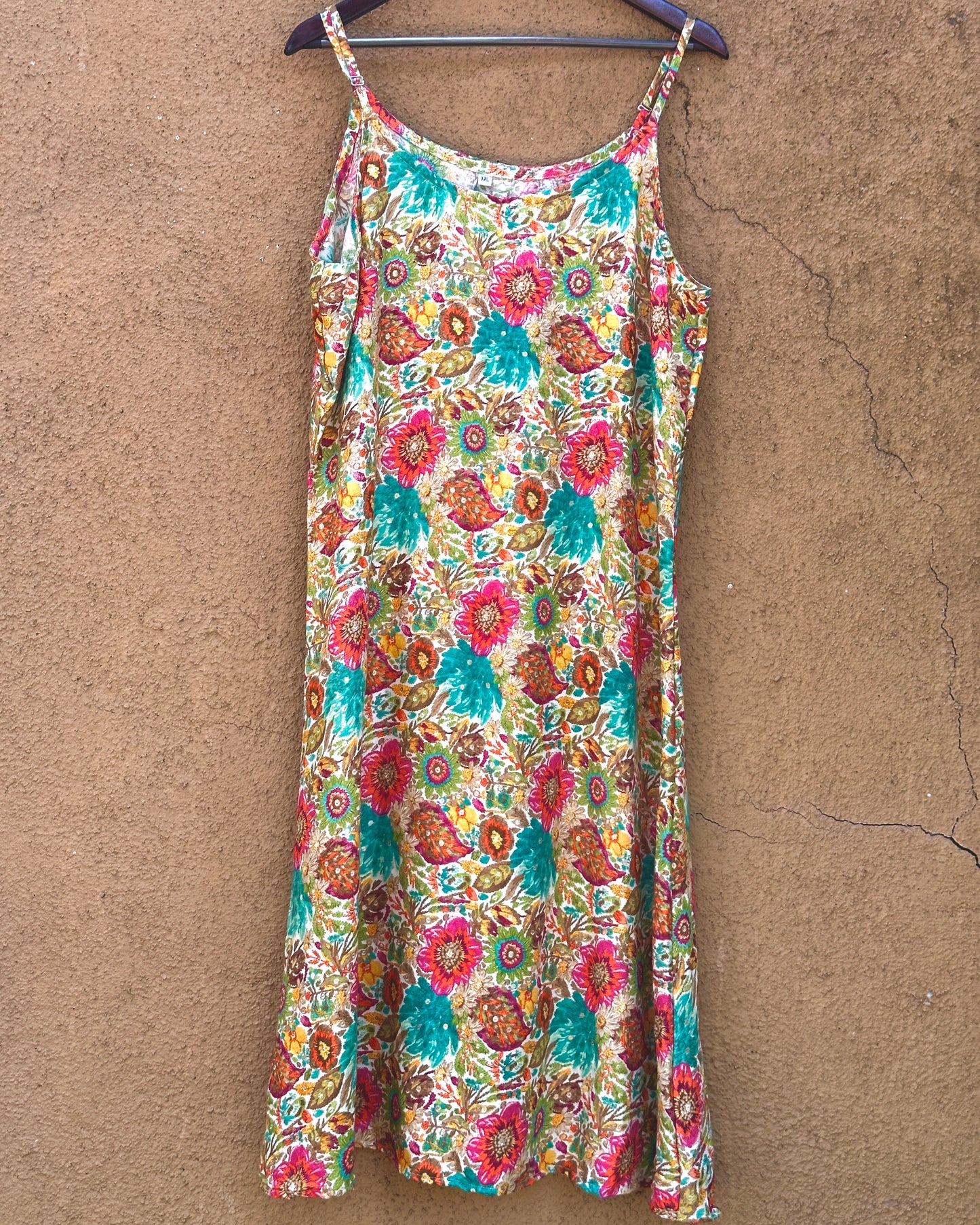 47 Multicolour Foil Slip Dress