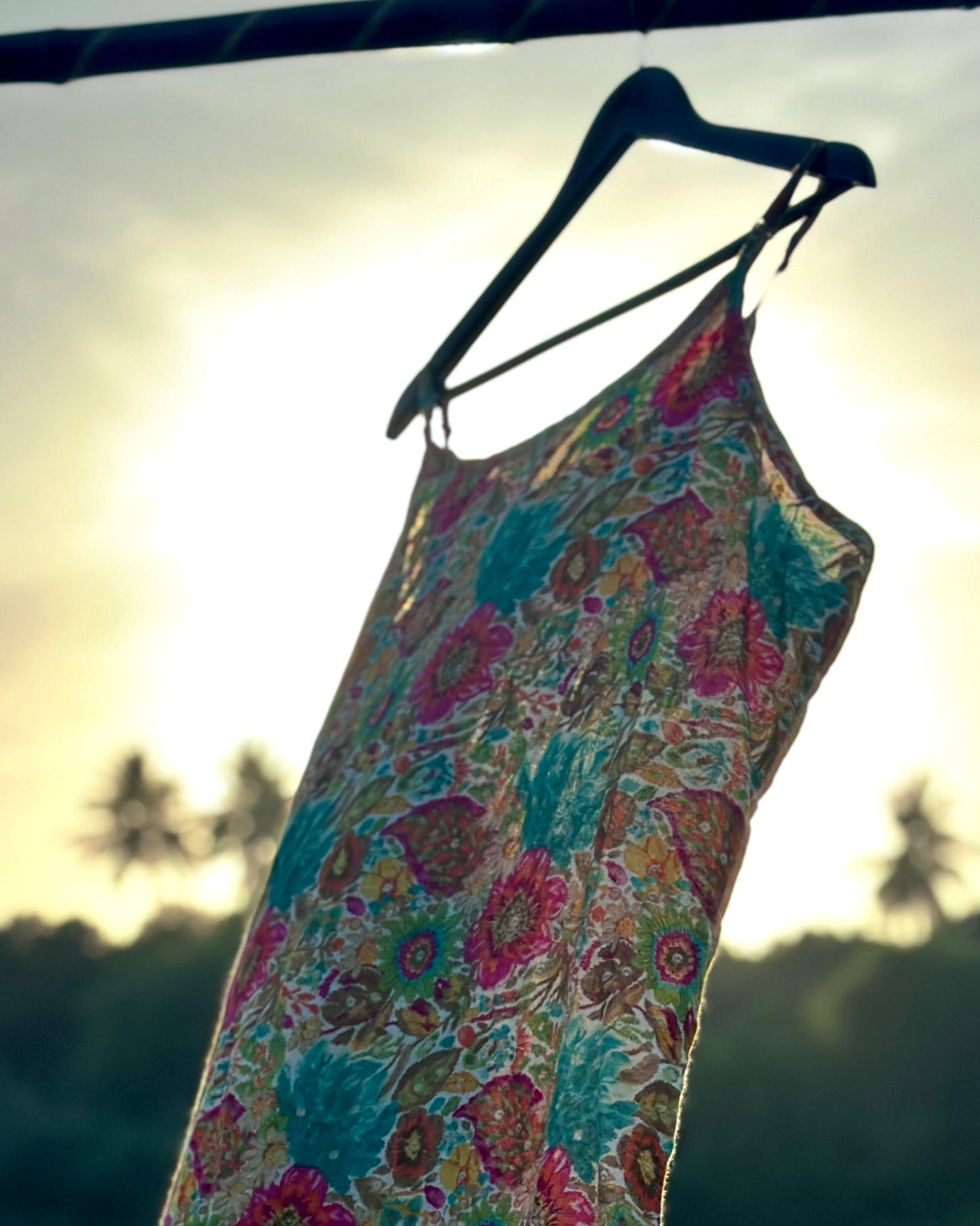 47 Multicolour Foil Slip Dress