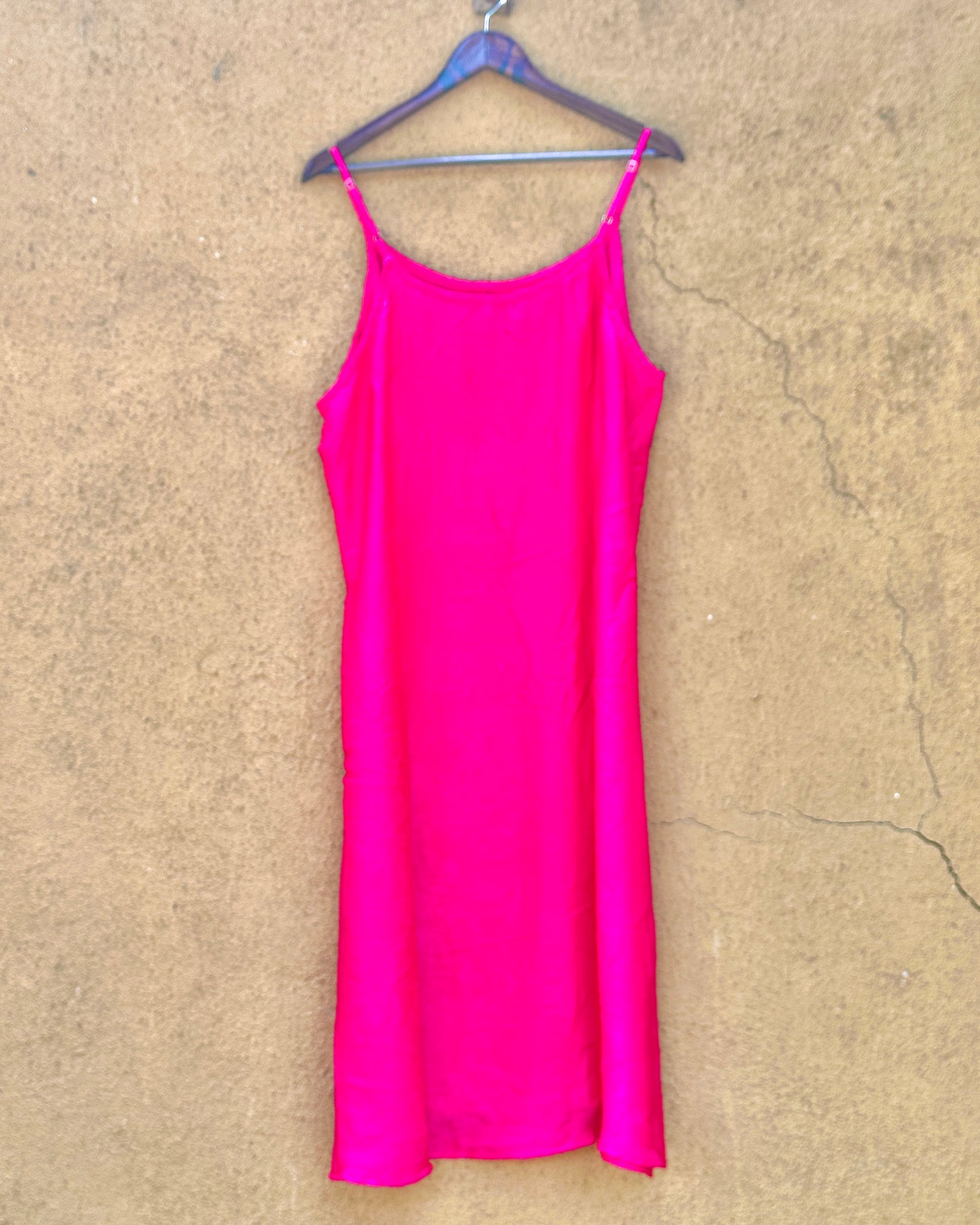 44 Satin Pink Slip Dress