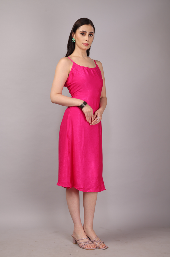 44 Satin Pink Slip Dress