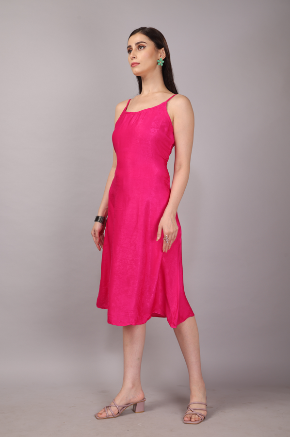 44 Satin Pink Slip Dress