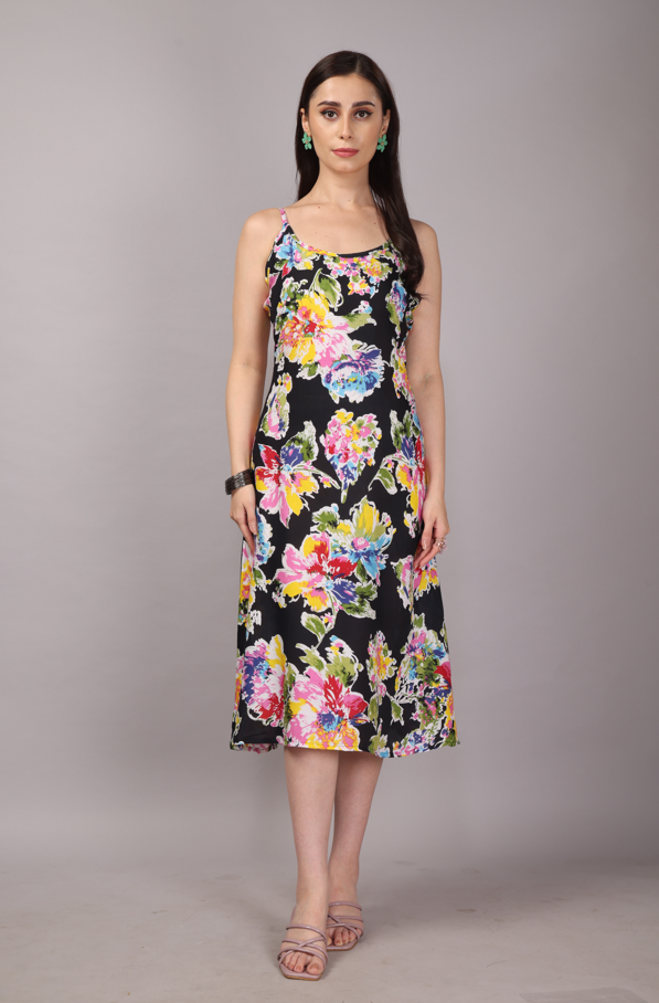 50 Black Floral Dress