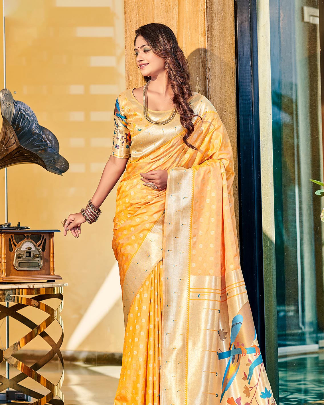 Paithani Silk Saree with Beautiful Paithani Blouse | RP10