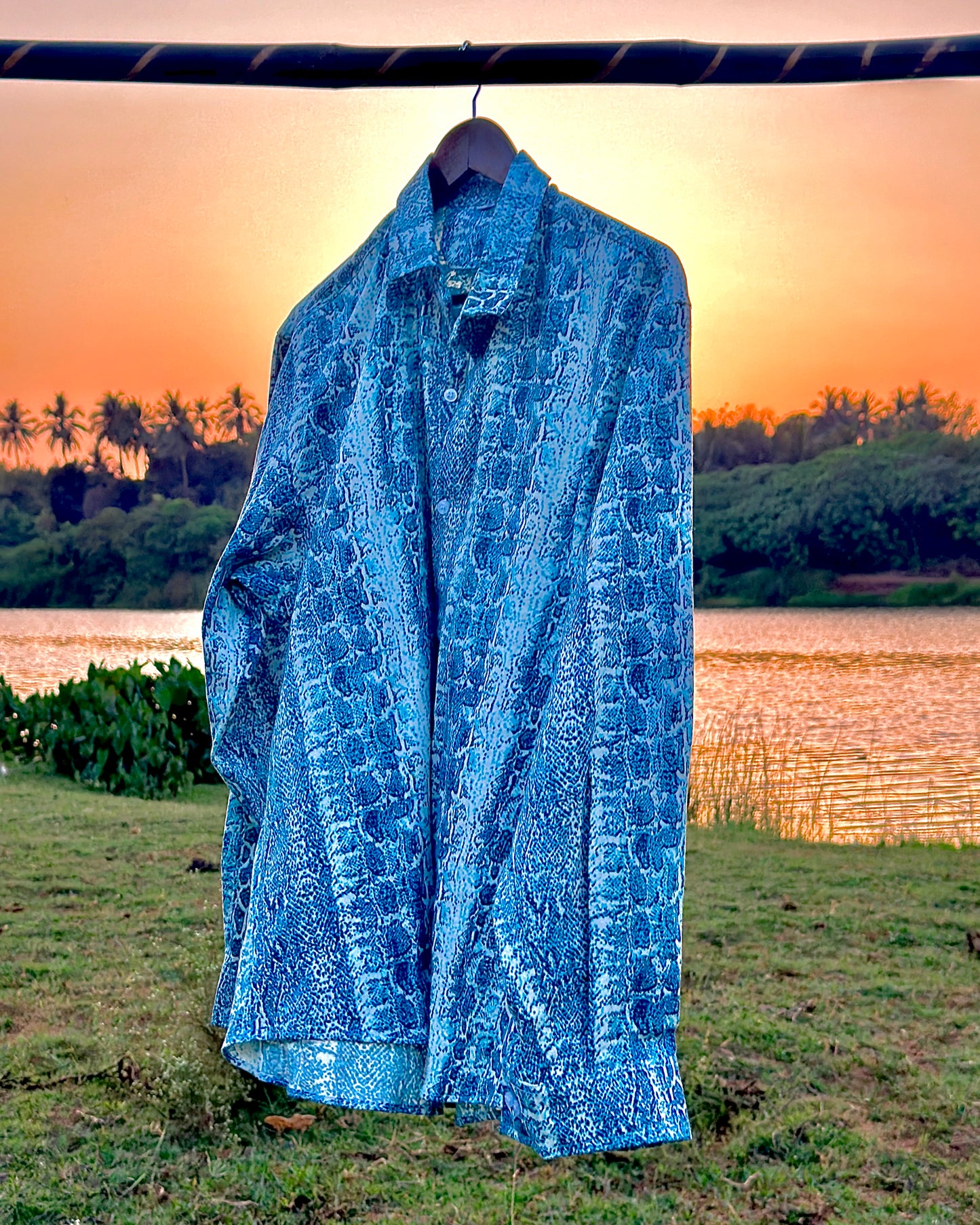 59 Blue Snake Print F.S