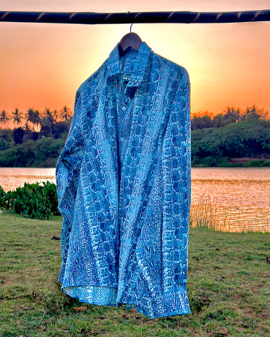 59 Blue Snake Print F.S