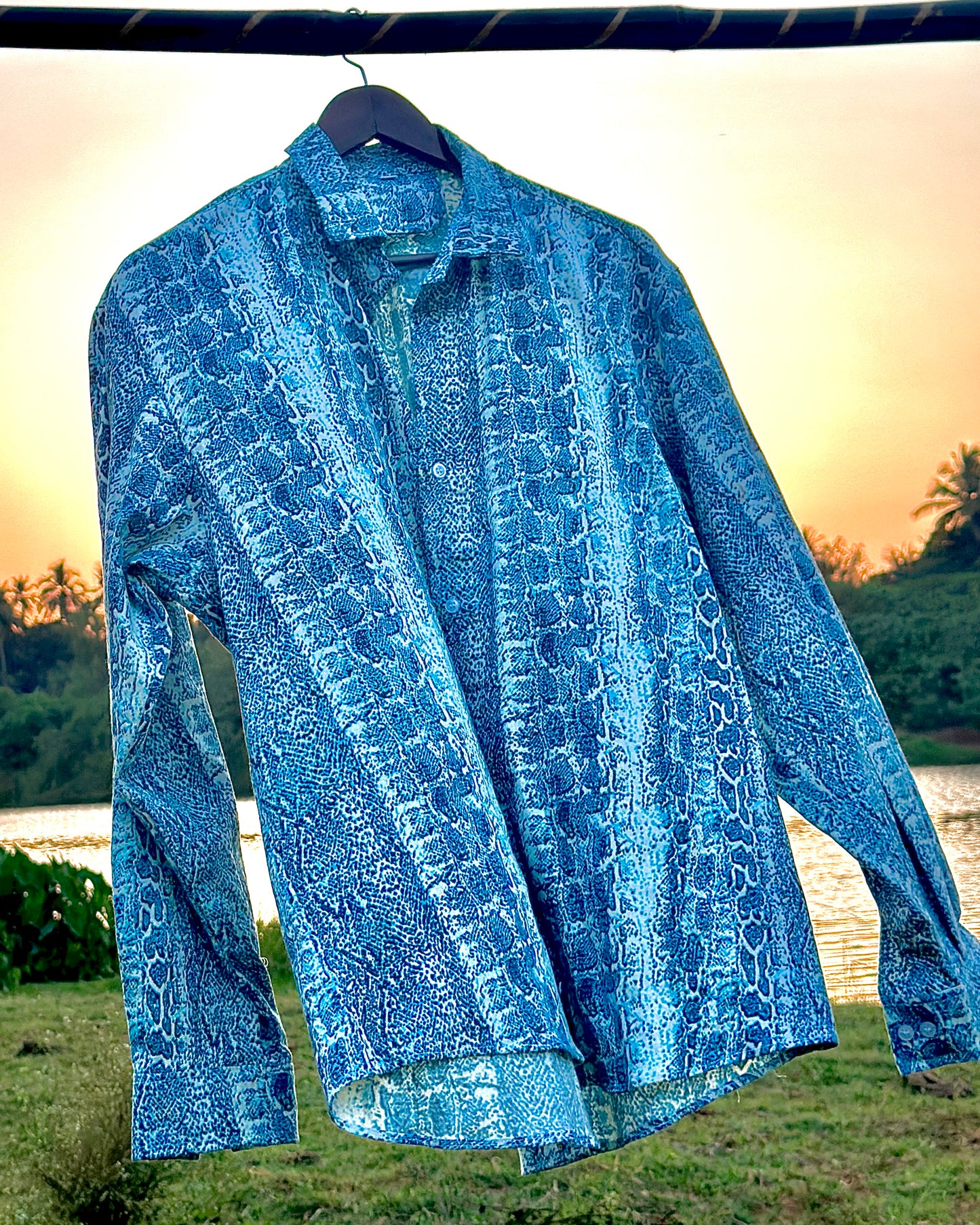 59 Blue Snake Print F.S