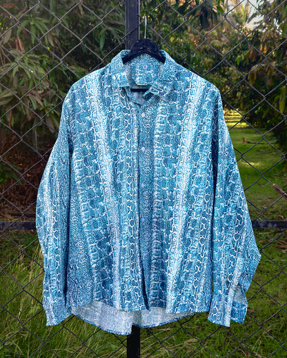 59 Blue Snake Print F.S