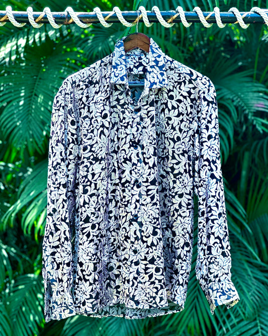 54 Velvet Flower Net Shirt