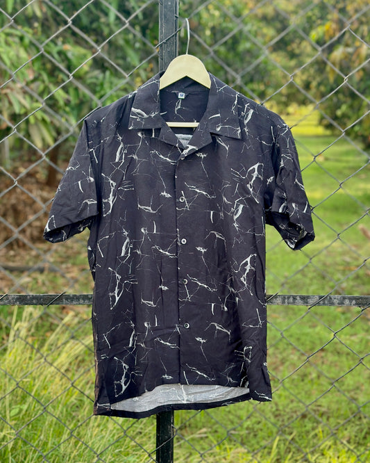 Rayon Black Marbel Print