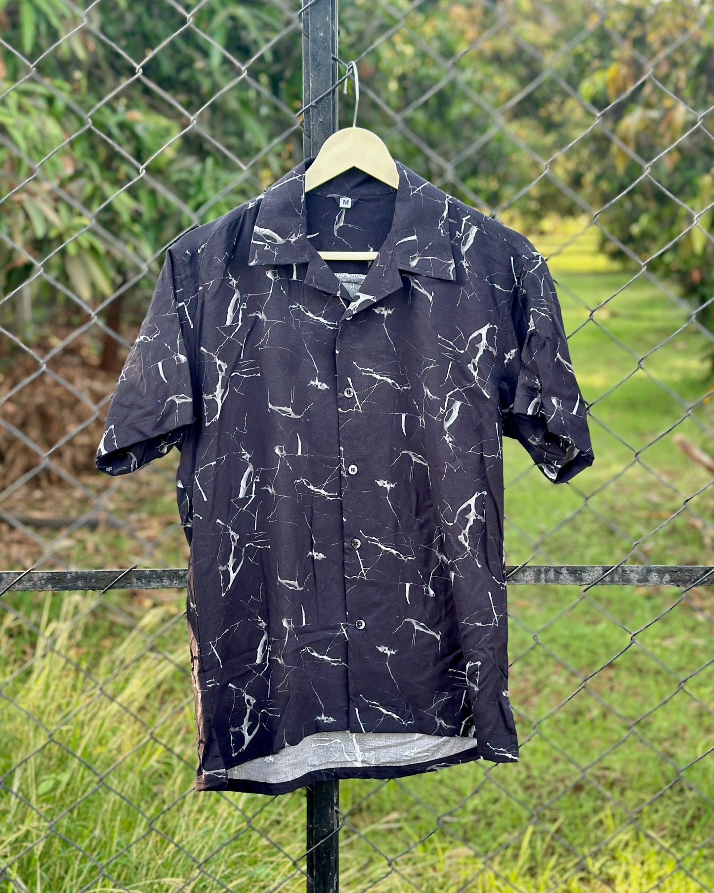 Rayon Black Marbel Print