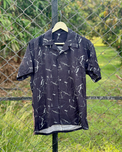 Rayon Black Marbel Print
