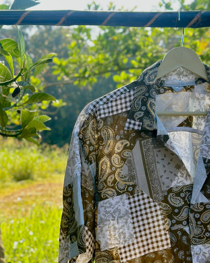 65 Brown Bandana Shirt