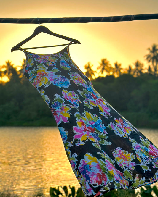 50 Black Floral Dress