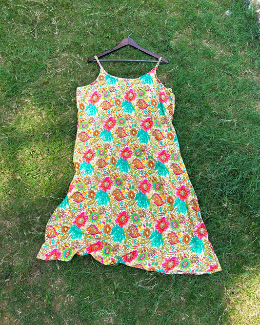 47 Multicolour Foil Slip Dress