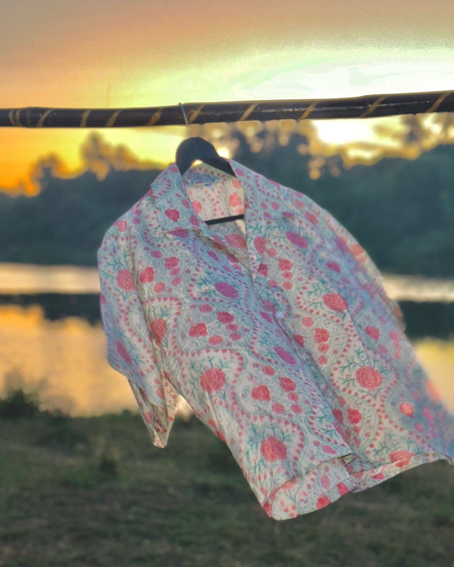 Cotton Off White Flower Print