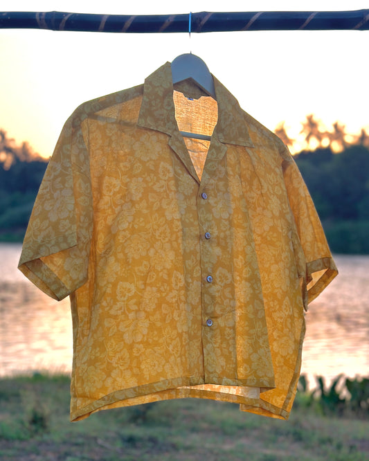 Rayon Ocer Yellow with Floral Print