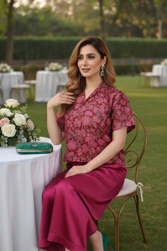 DTB1 A-30 O-28 Maroon Blossom | Shirt | Women