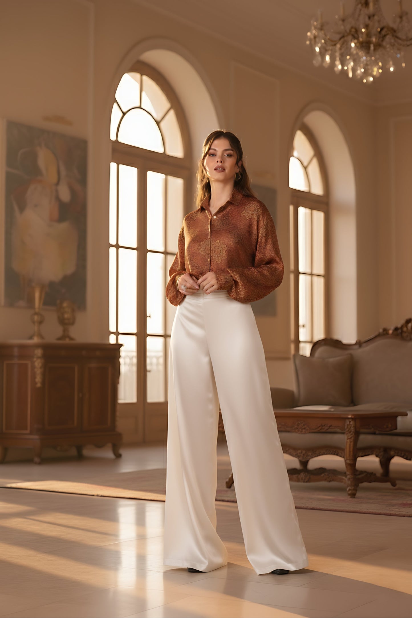 DTB1 A-19 O-40 Pink Palazzo | Women